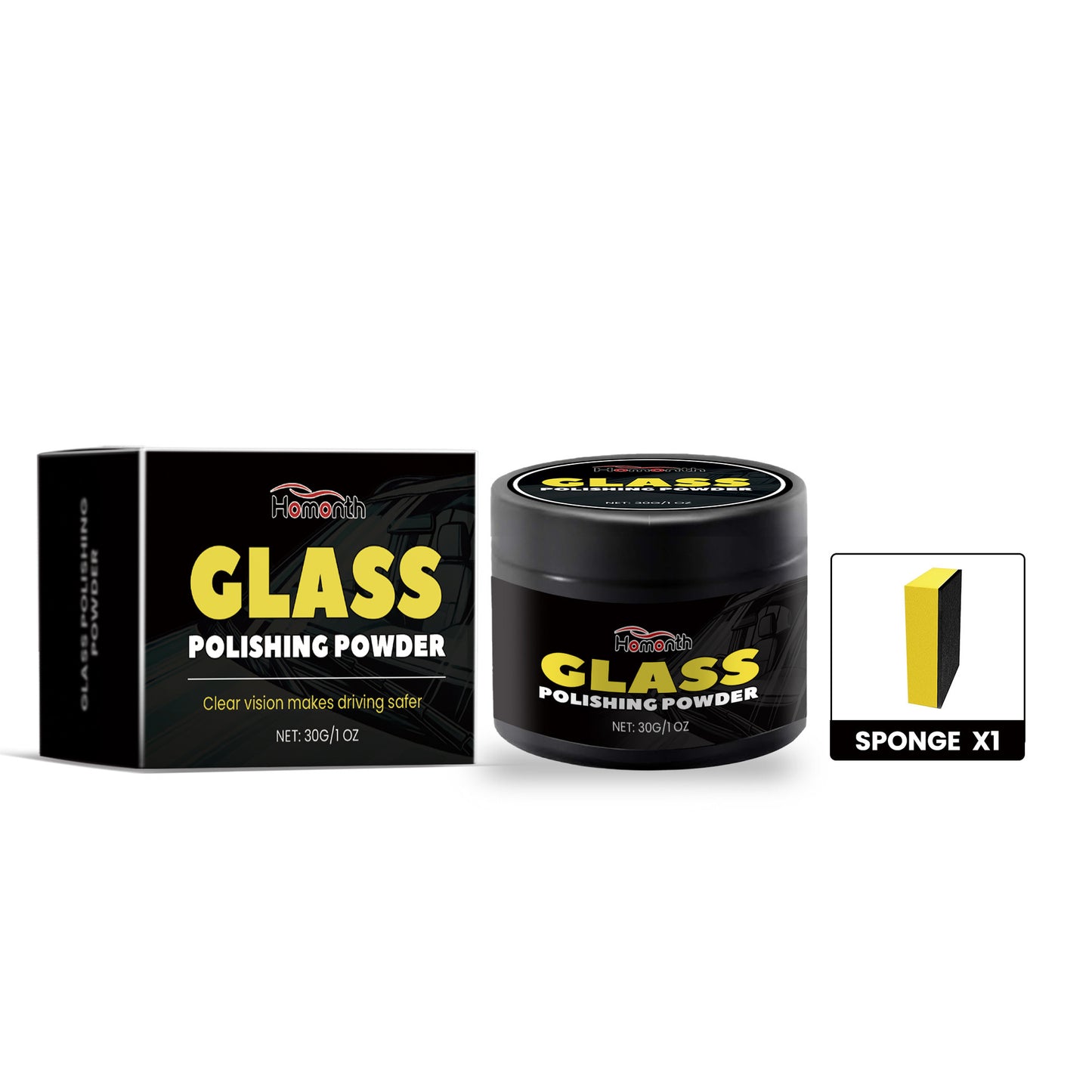 Glass Polishing Powder - Spéciale Traces de calcaire et silice