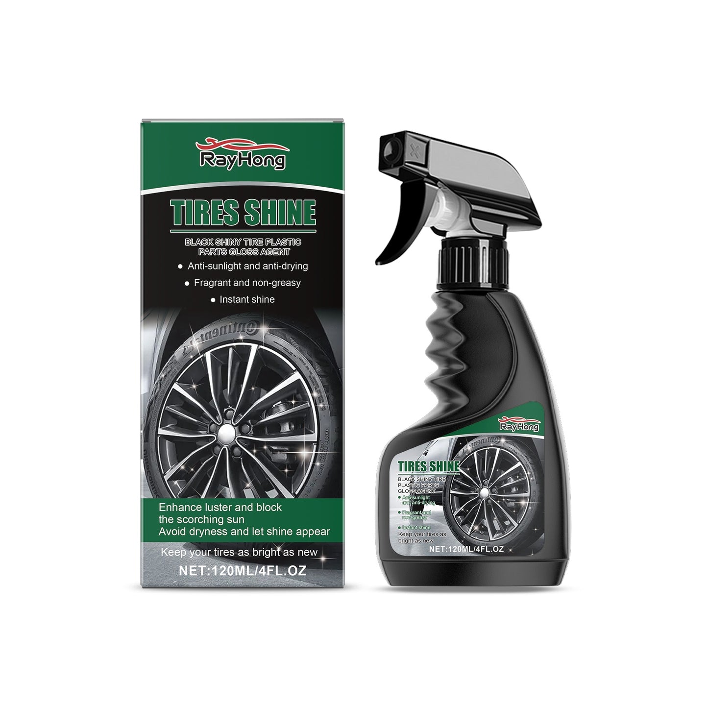 RayHong Tire Gloss – Brillance Effet Mouillé (120 ml)