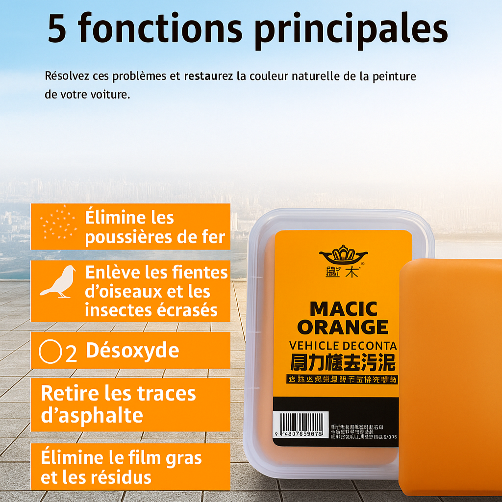 Clay Bar - Orange Volcanic Mud 100g