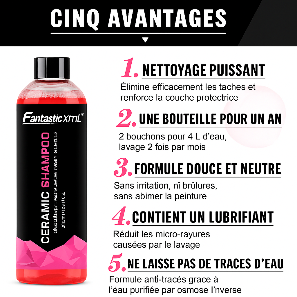 Shampoing Céramique Hydrophobe - 500 ml