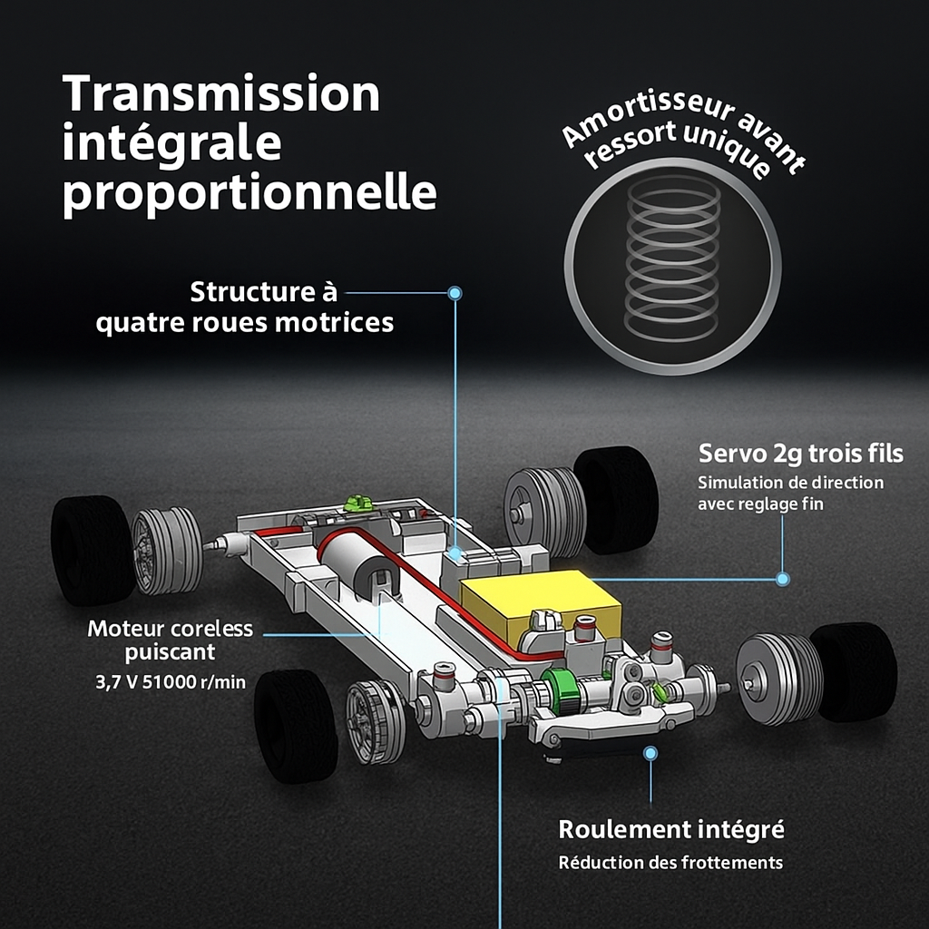 Mini RC Drift Car 4 Roues Motrices - Avec ou Sans Gyroscope