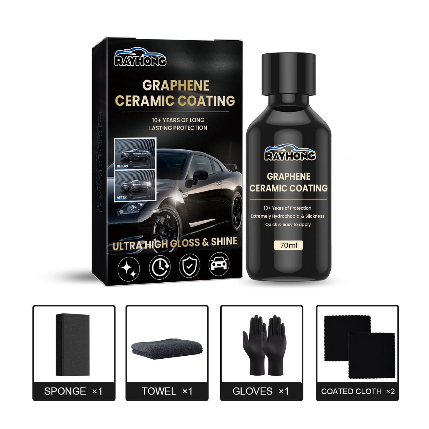 Kit Revêtement Céramique au Graphène 70ml