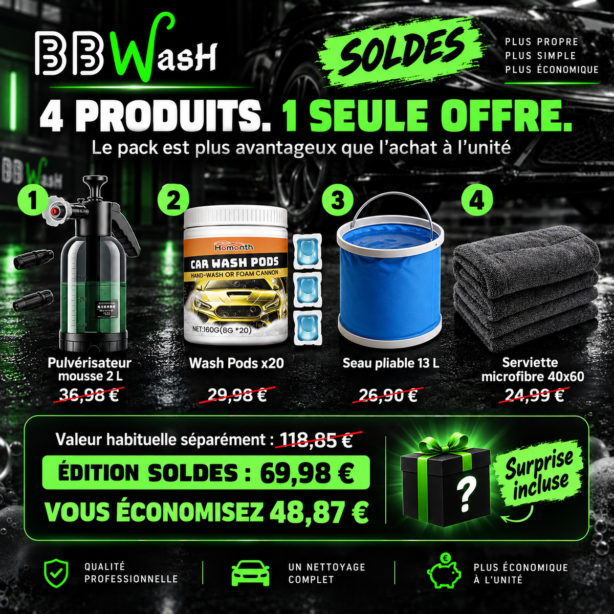 ÉDITION SOLDES — Pack Lavage 4-en-1