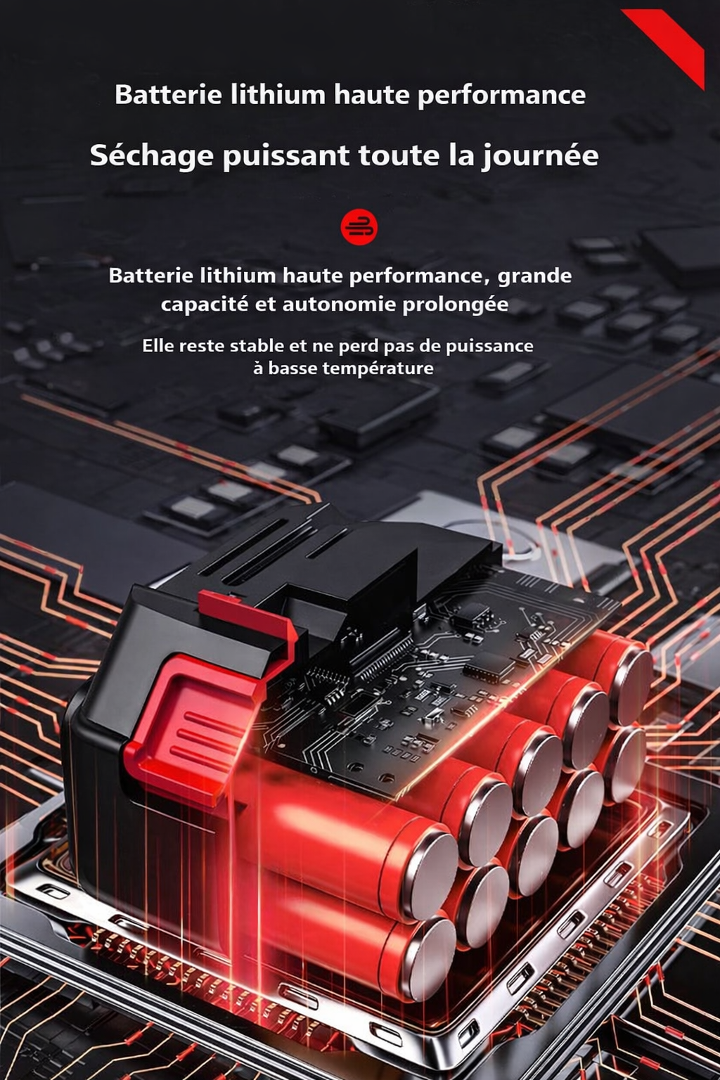 Souffleur de séchage sans fil 21V (haute puissance) – Spécial Detailing