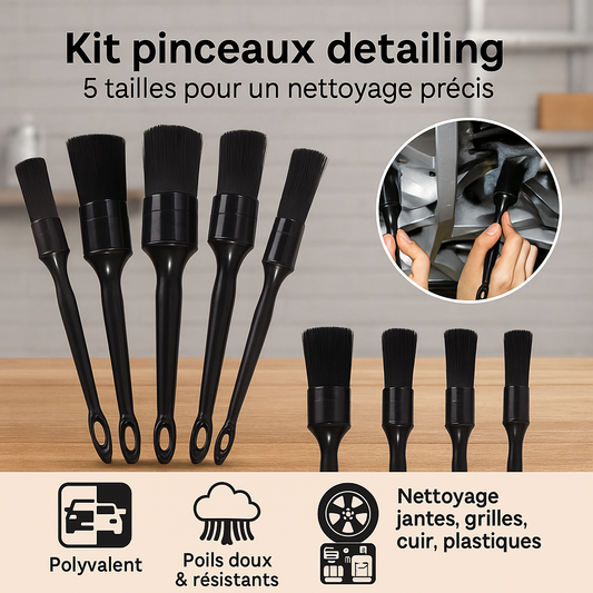 Kit Pinceaux Detailing Pro (5 pièces)